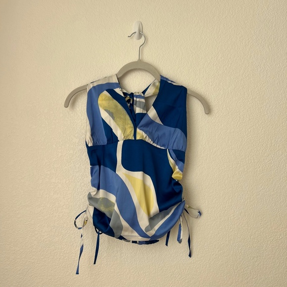 NWT | Lauren Wolfe x Amazon The Drop Blue Abstract Print Halter - Picture 5 of 9